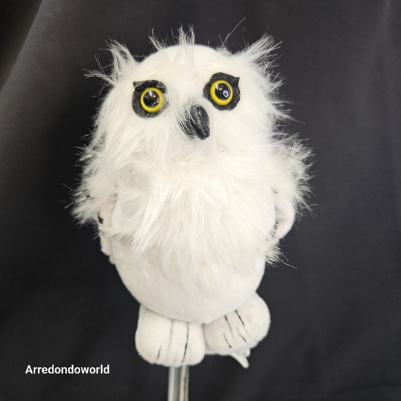 Harry Potter Owl Plush Hedwig Snow Owl 7" Stuffed Animal Good Condition - Picture 11 of 16